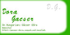 dora gacser business card