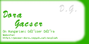 dora gacser business card